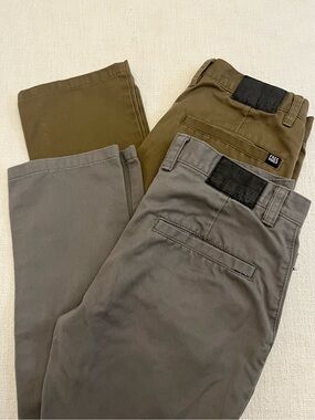 Freeworld Mens Chino Pants Slim Straight Twill Pockets W30 Gray khaki skater